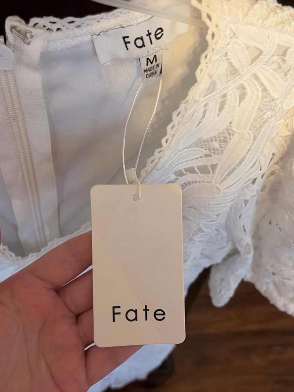 Fate Ivory Floral Lace Mini Dress - Picture 2 of 3